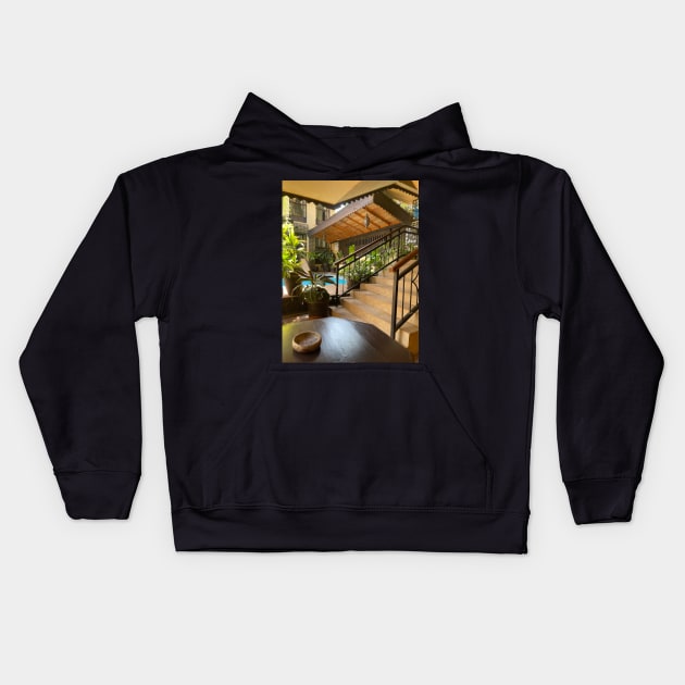 a photo of a restaurant in Nairobi , Kenya Kids Hoodie by cute thingx